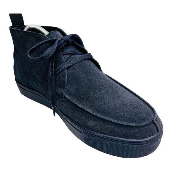 Express Navy Suede Leather Lace Up Chukka Sneakers Men’s Size 8 - Picture 1 of 14